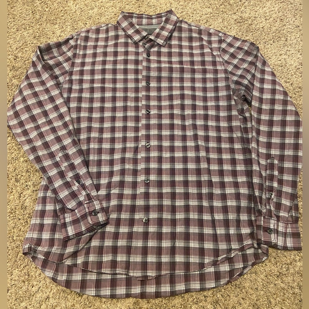 Vince Men’s Long Sleeve Button Down Collared Shirt